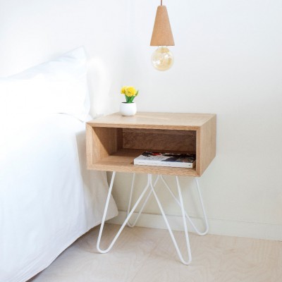 Table d'appoint/chevet NOVE Blanc