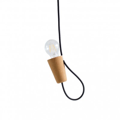 Lampe Cordelette liege clair noire