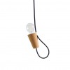 Lampe Cordelette liege clair noire