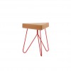 Table-tabouret Liege rouge