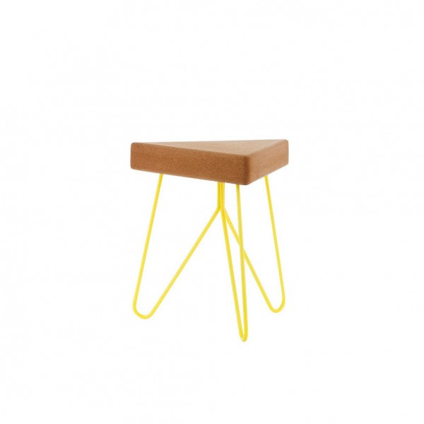 Table-tabouret Liege Jaune