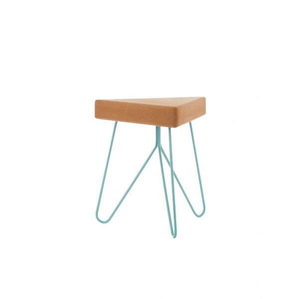 Cork Table-Stool Blue