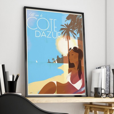 Affiche "Cote d'Azur"