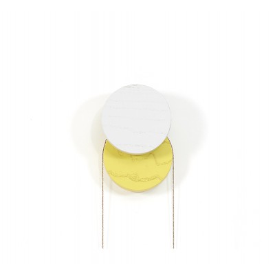 bicolor coat hook white & yellow