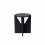 Table-Stool in massive beech Black