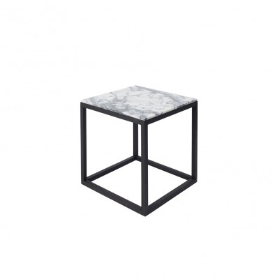 Cube Table with White Marble