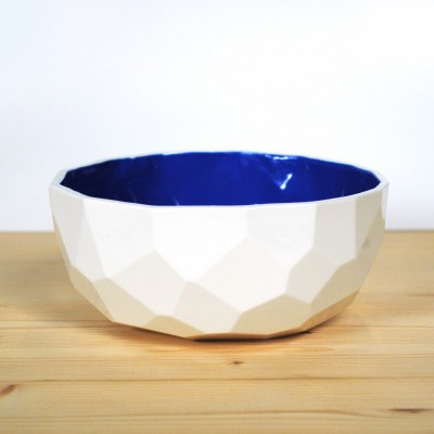 faceted cup Blue