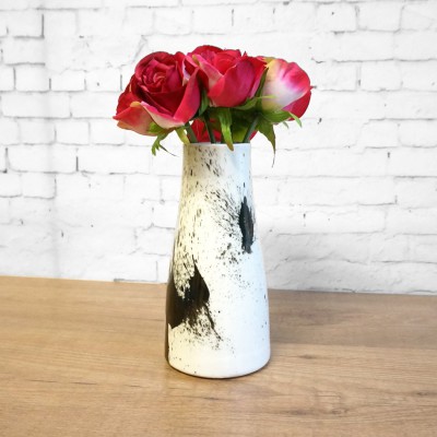 Vase dripping noir