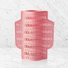 Couvre-vase tubulaire perforé rose