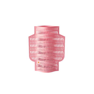 Couvre-vase tubulaire perforé rose