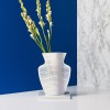 Perforated white cover vase