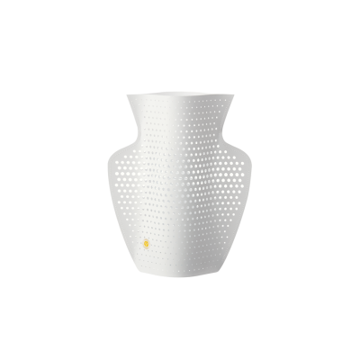 Perforated white cover vase