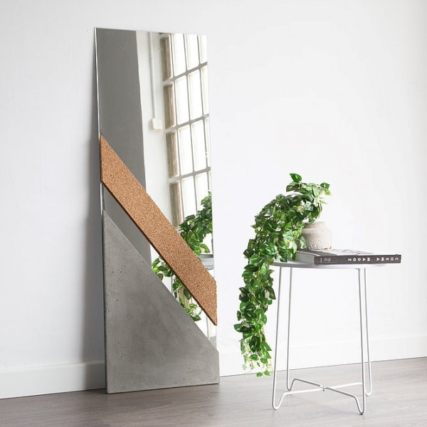 XL Mirror Concrete & cork