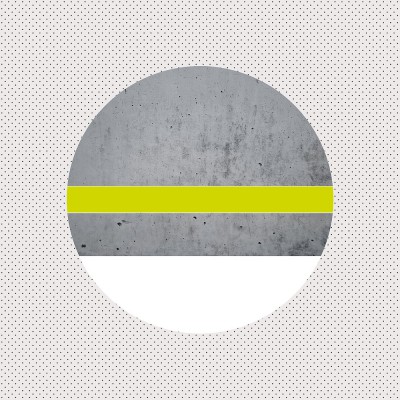 XO Mirror concrete and yellow