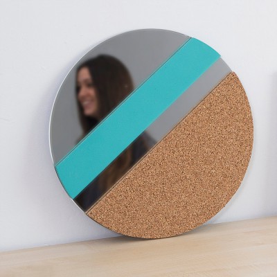 XO Mirror cork and blue