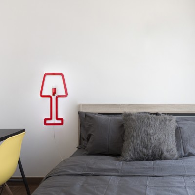 Lampe Minimaliste rouge