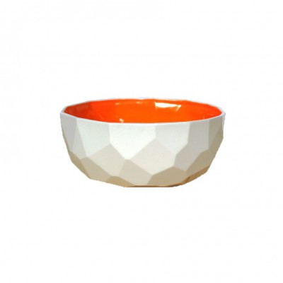 Orange faceted cup