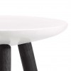Spa stool marble & black wood