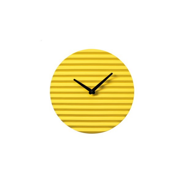 Horloge céramique jaune