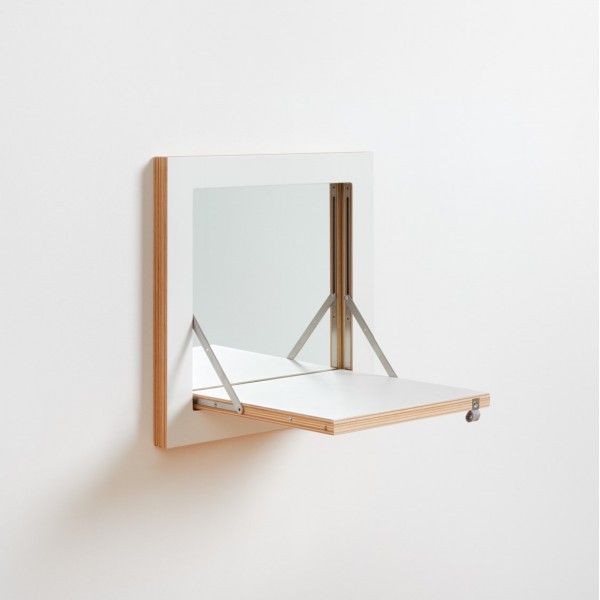 Miroir feuille blanche