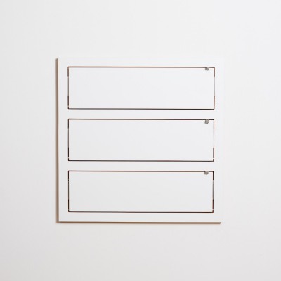 Triple Etagère slim feuille blanche