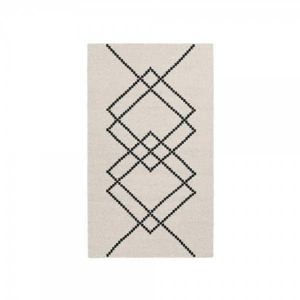 Rug Borg 01 Ecru and Black