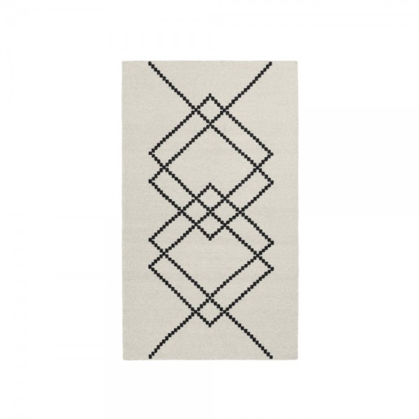 Rug Borg 01 Ecru and Black