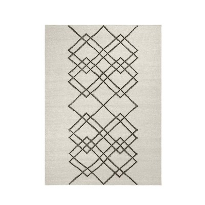 Rug Borg 02 ecru and black
