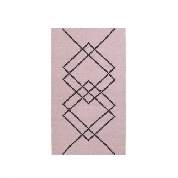 Rug Borg 01 Pink and white