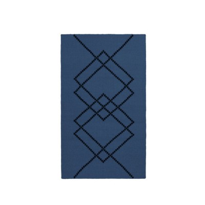 Rug Borg 01 dark blue and black