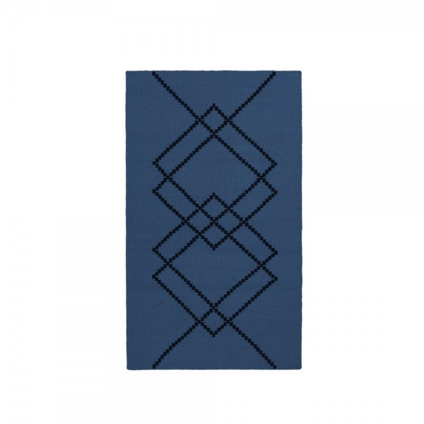 Rug Borg 01 dark blue and black