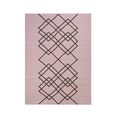 Tapis Borg medium rose et noir