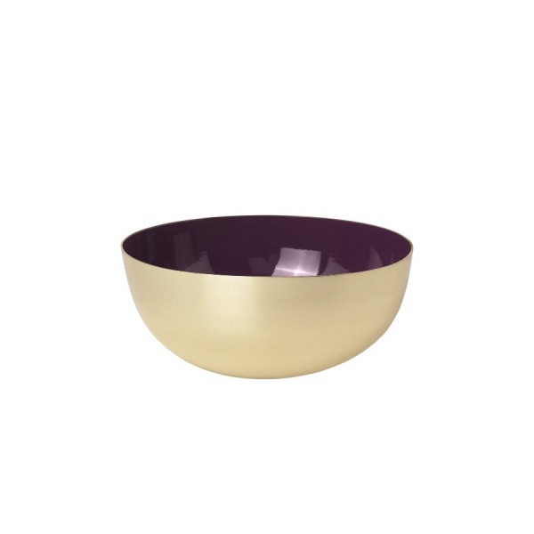 Bowl brass enamel bordeaux