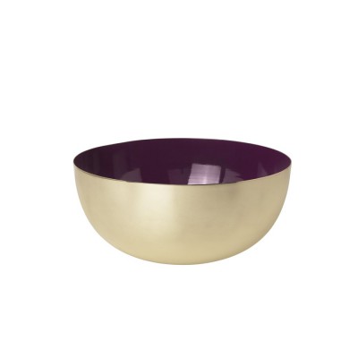 Bowl brass enamel bordeaux