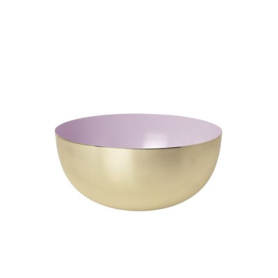 Bowl brass enamel light rose