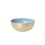 Bowl brass enamel light blue
