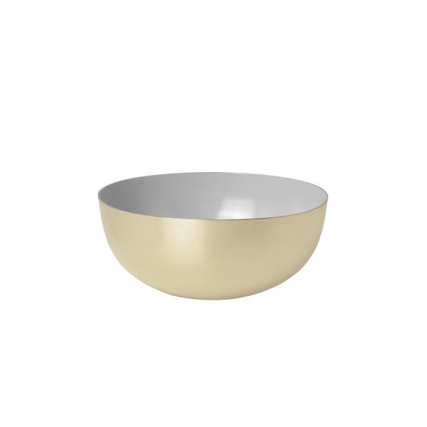 Bowl brass enamel grey