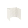Large Cube Shelf white perforated and oak