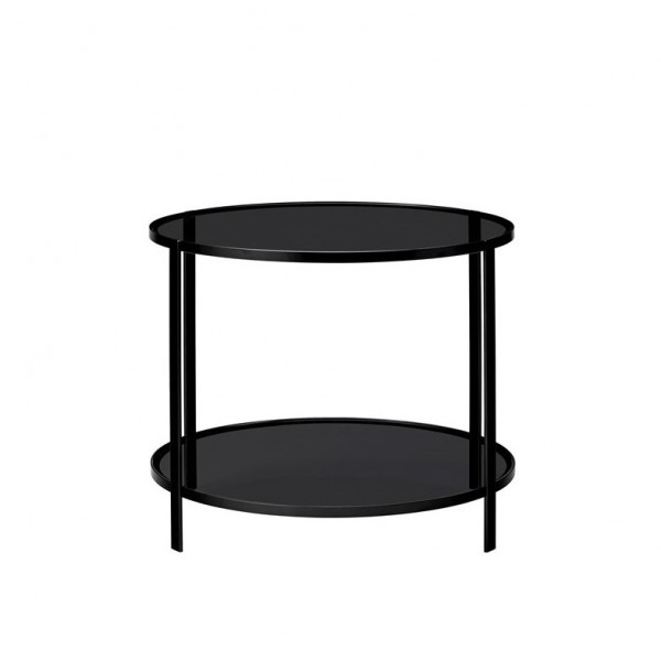 Table double plateaux noire