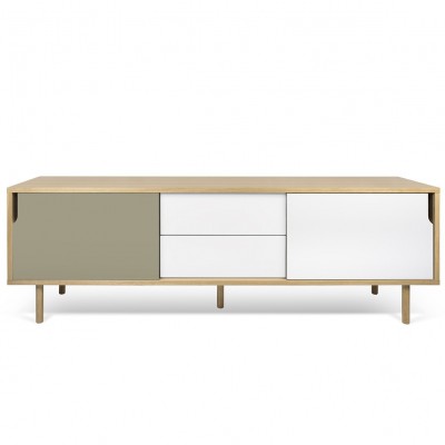 Dann sideboard 201 white, grey and wood