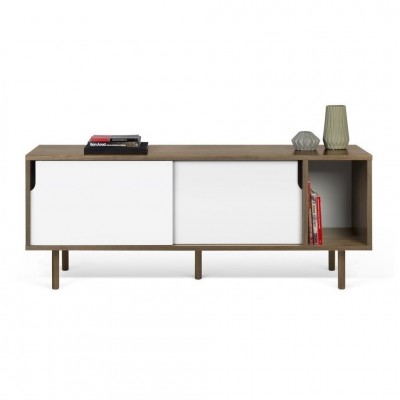 Dann Sideboard white and walnut