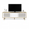 Dann sideboard 201 white and wood stripes