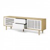 Dann sideboard 201 white and wood stripes