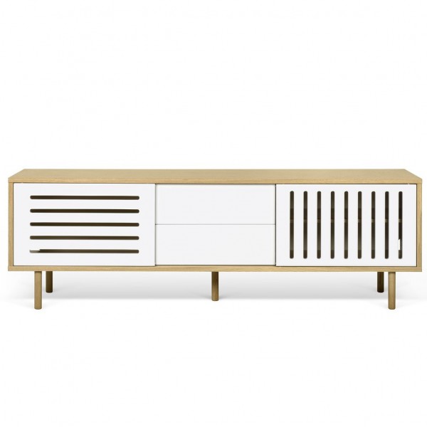 Dann sideboard 201 white and wood stripes