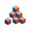 red & blue 3D tables tiles