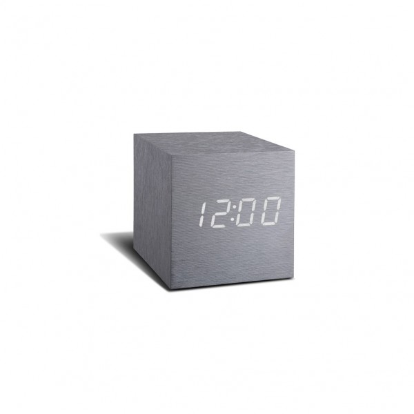 squared clock aluminium