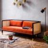 Large Caning Sofa fox velvet