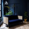 Caning Sofa blue velvet