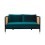 Caning Sofa blue velvet