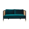 Caning Sofa blue velvet